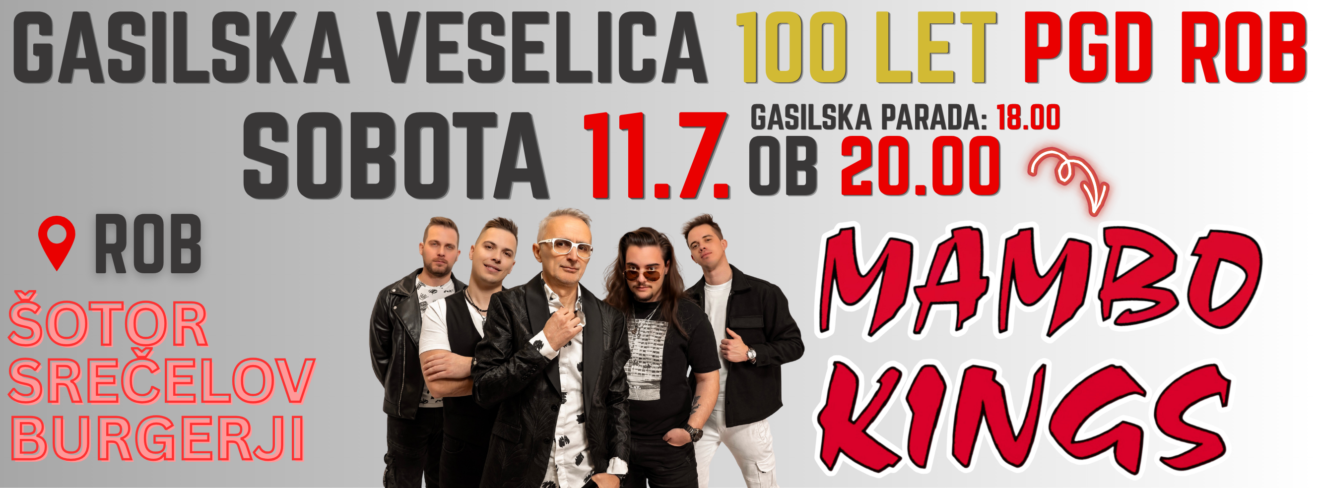 100 let PGD Rob – Gasilska parada in veselica